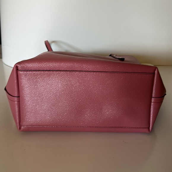 Coach 58850 Market Tote Pebble Leather Glitter Pink Rose Polished Silver Hangbag - Picture 7 of 10